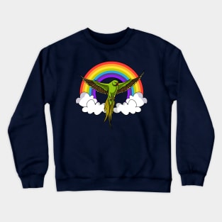 Cute Parrot Parakeet Bird Pet Rainbow Crewneck Sweatshirt